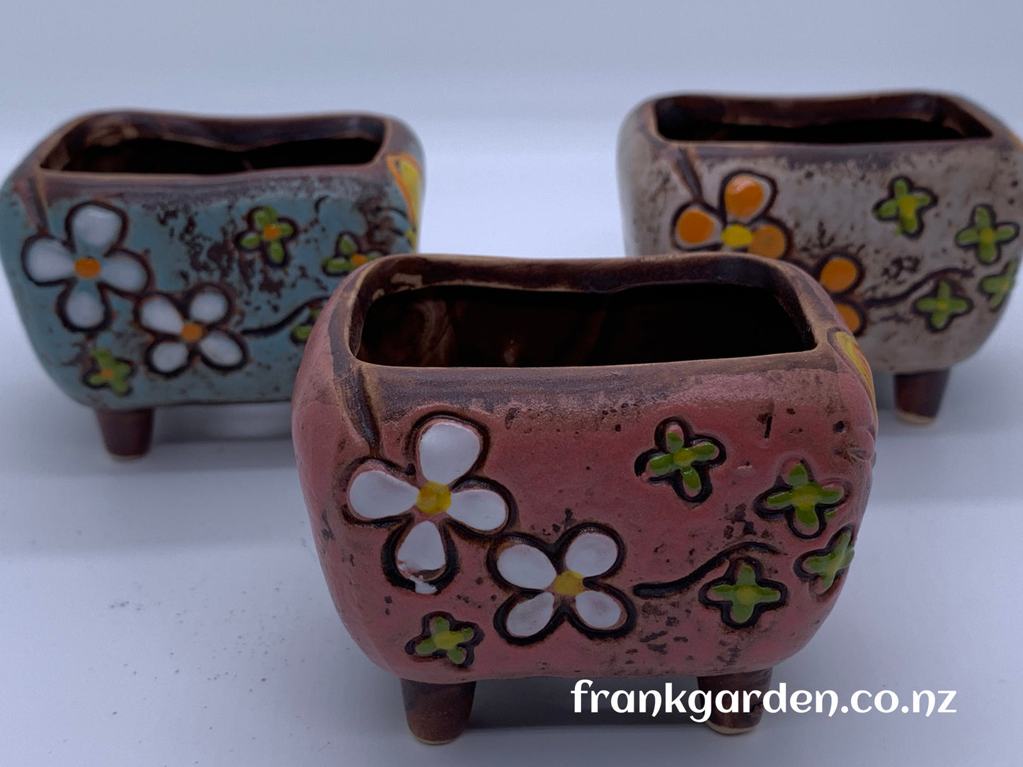 Succulent pot, ceramic flower pot, set of 3 pots